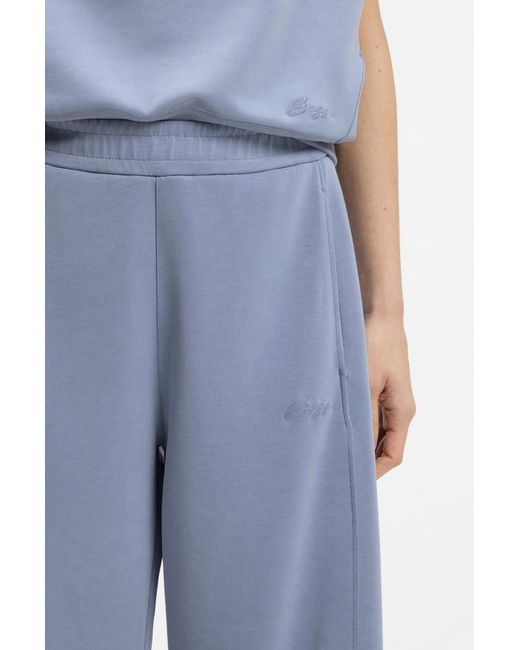 Boss Blue Elasticated-Waistband Track Pants
