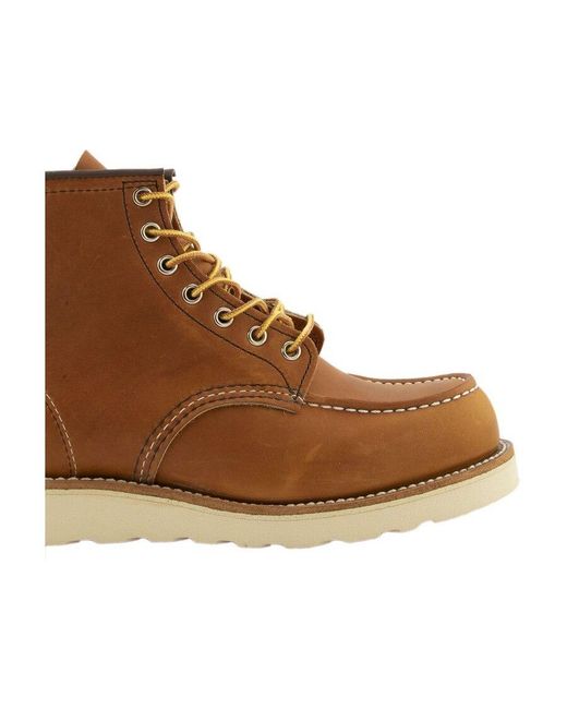 Red Wing Brown Classic Moc Boots for men