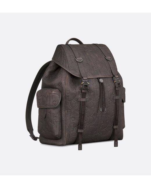Dior Gray Hit The Road Backpack With Flap for men