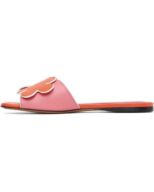 Marni Red And Leather Daisy Sandal