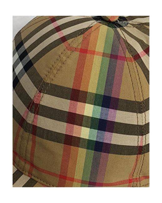 Burberry White Checked Baseball Hat