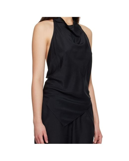 St. Agni Black Halter Top