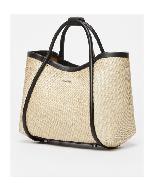 Max Mara Natural Logo Plaque Top Handle Bag