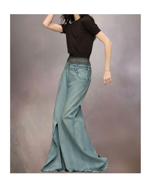 Maison Margiela Blue Anonymity Of The Lining Denim Skirt