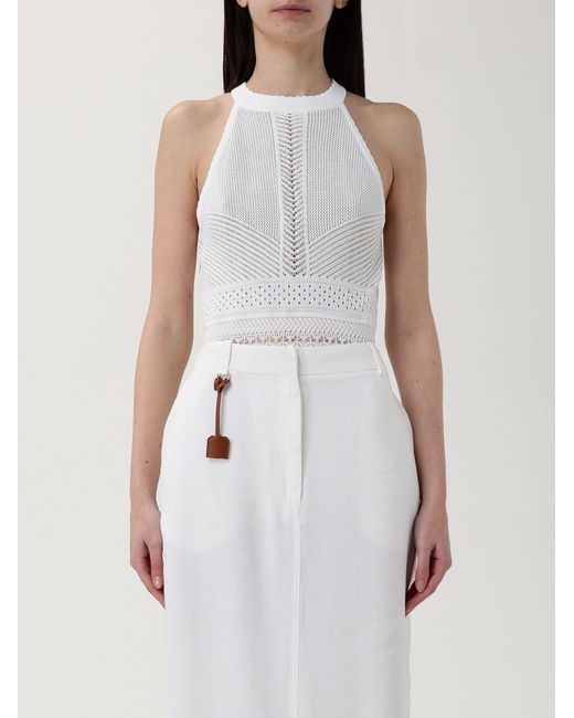 Twinset White Knitted Bodysuit