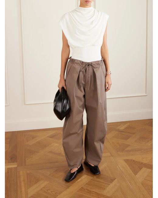 Kallmeyer Brown Clemence Pleated Casual Pants