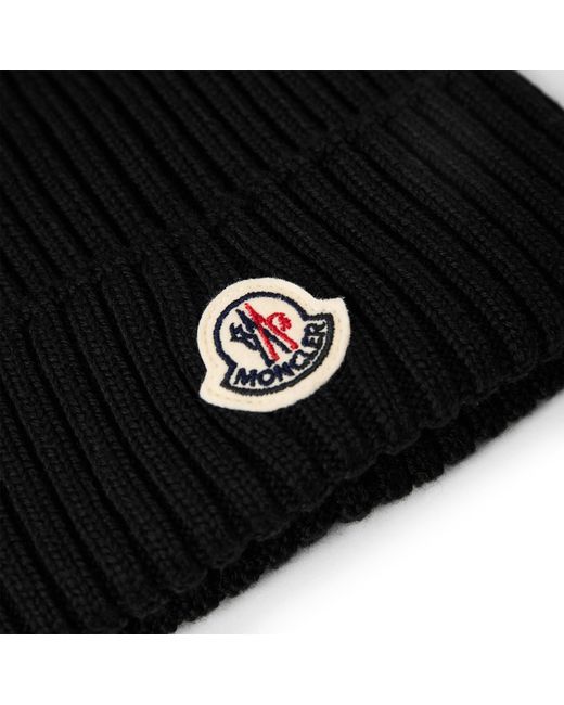 Moncler Black Simple Fur Cap