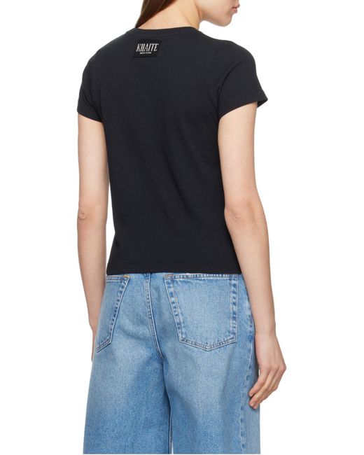 Khaite Black The Samson Crewneck T-Shirt
