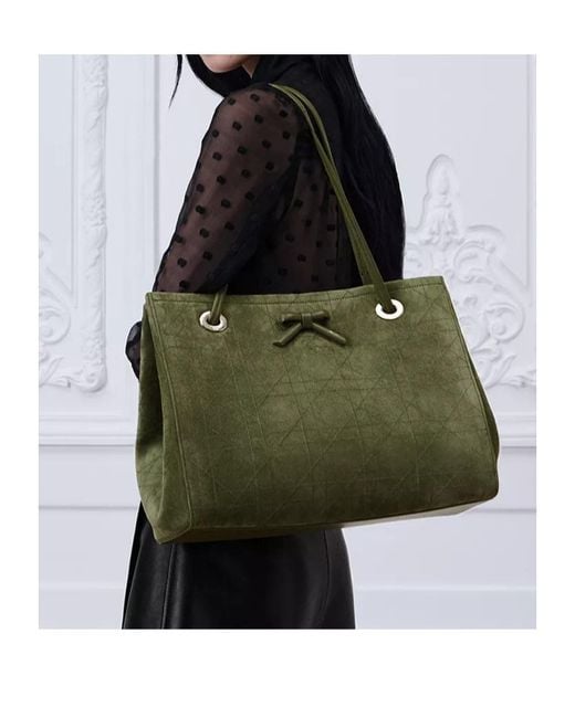 Dior Green Medium Promenade Shopping Bag