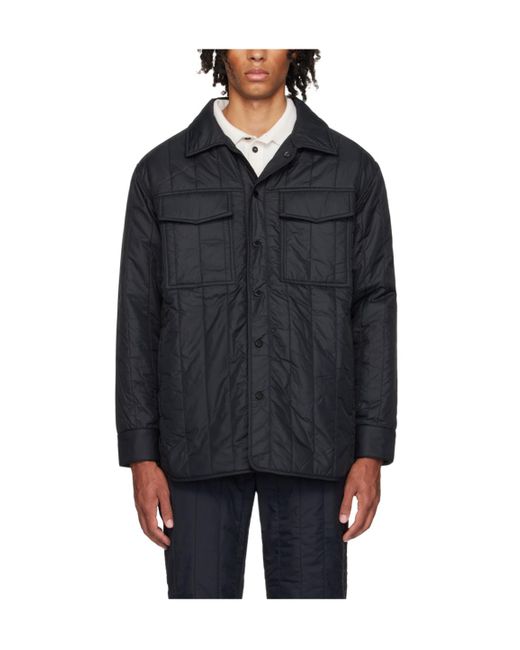 Canada Goose Blue Lapel Quilted Casual Jacket for men