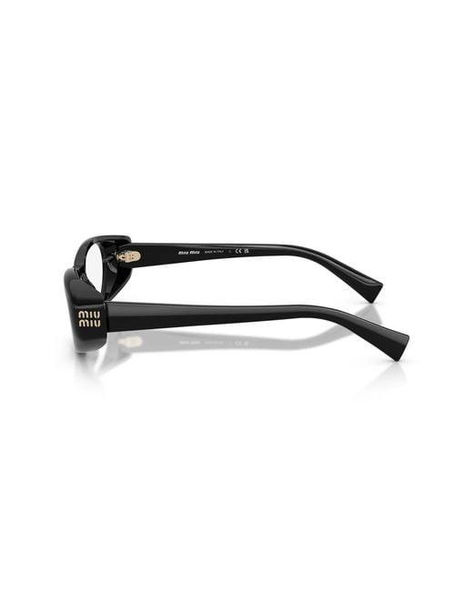 Miu Miu White Eyewear Oval Frame Glasses