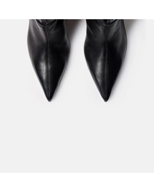 Scarosso Black Barbara Pointed-Toe Boots