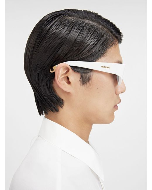 Jacquemus White Gala Sunglasses for men