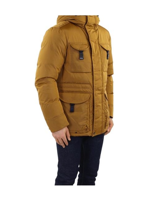 Peuterey Natural Buckle Detailed High Neck Jacket for men