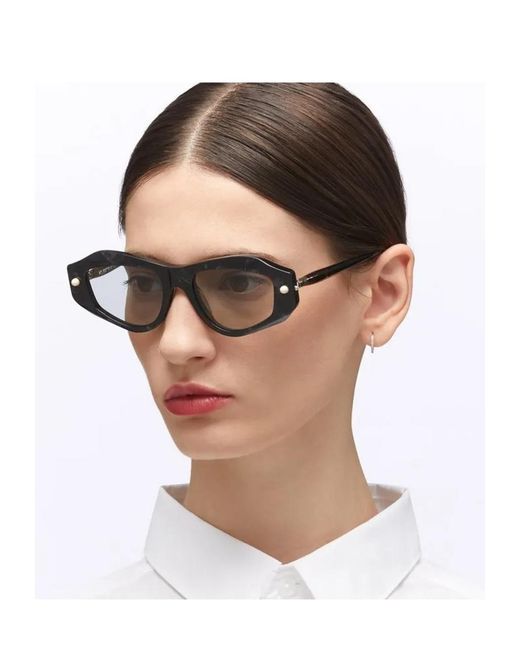 Kuboraum Black P15 Rectangle-Frame Sunglasses for men