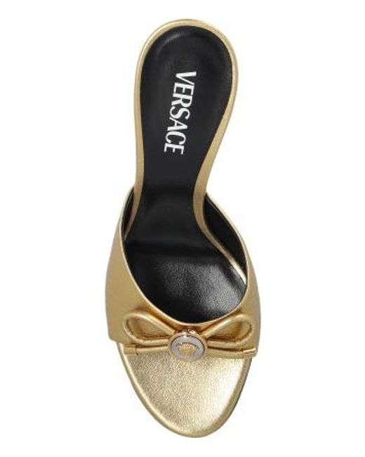 Versace Metallic Heeled Mules