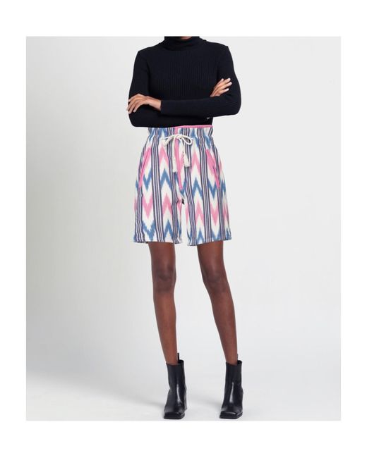 Isabel Marant Blue Drawstring Belt Shorts