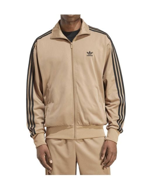 Adidas Originals Natural Standcollar Fullzip Track Jacket for men