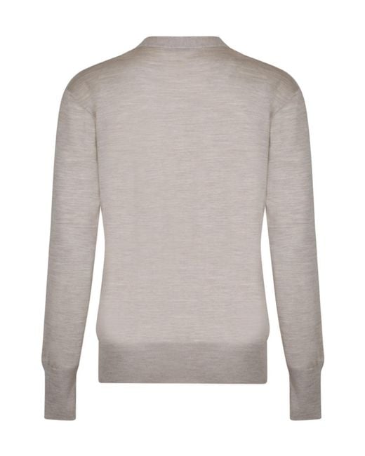 Jil Sander Gray Button-Up Cardigan