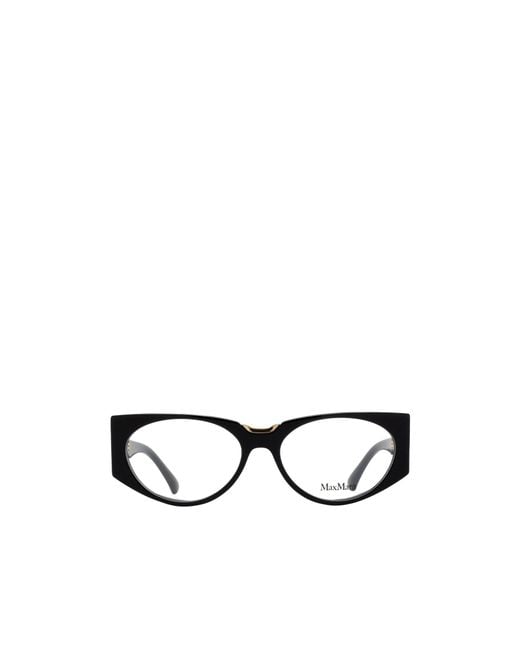Max Mara White Oval Frame Glasses