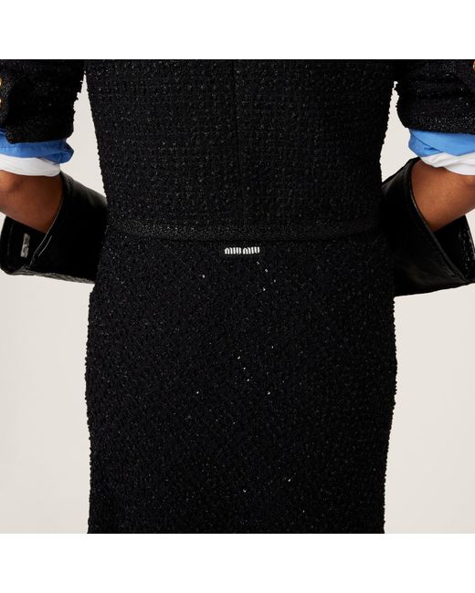 Miu Miu Black Button-Up Cropped Jacket