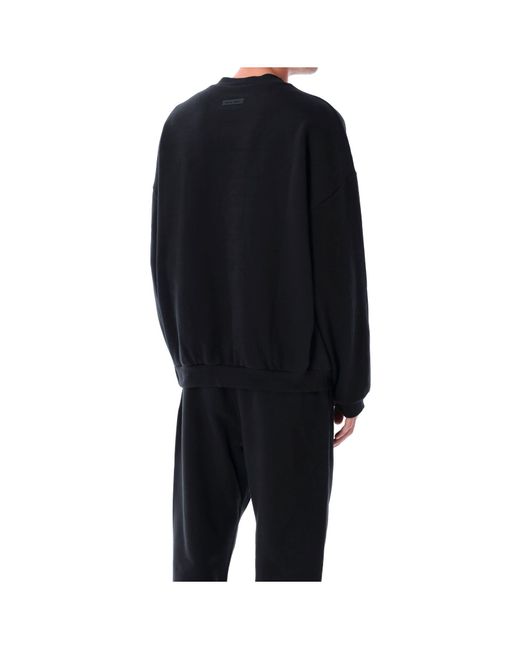 Fear Of God Blue Logo Printed Crewneck Sweatshirt for men