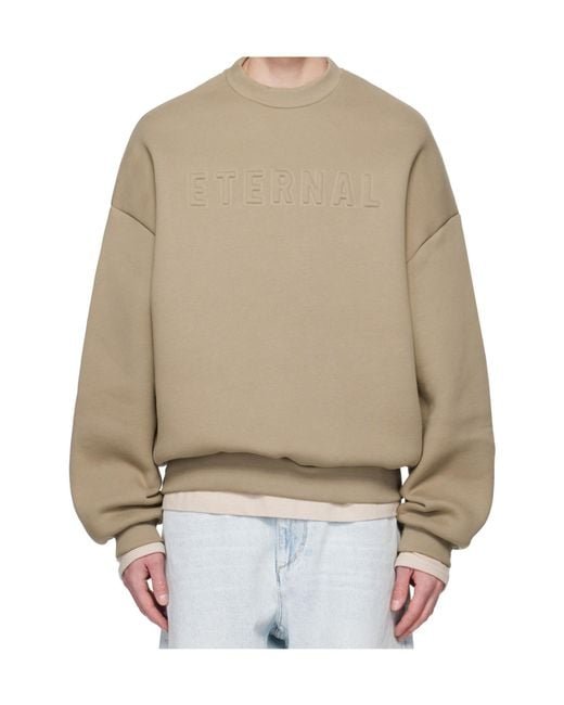 Fear Of God Natural Round Neck Long-Sleeved Sweatshirt for men