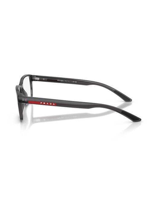 Prada Linea Rossa White Prada Eyewear Rectangular Frame Glasses for men