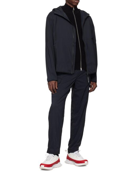 Canada Goose Black Logo Patch Drawstring Cargo Trousers for men