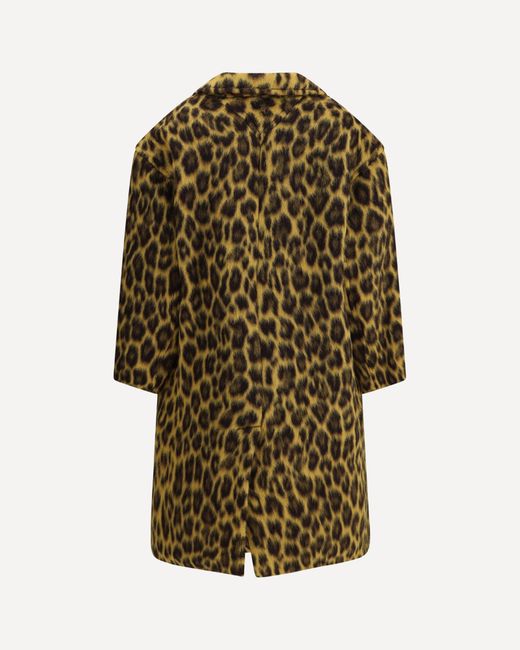 Bottega Veneta Multicolor Brushed Leopard Coat