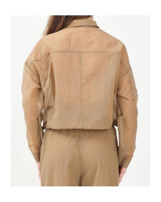 Pinko Natural Out Of Time Organza-Effect Short Jacket
