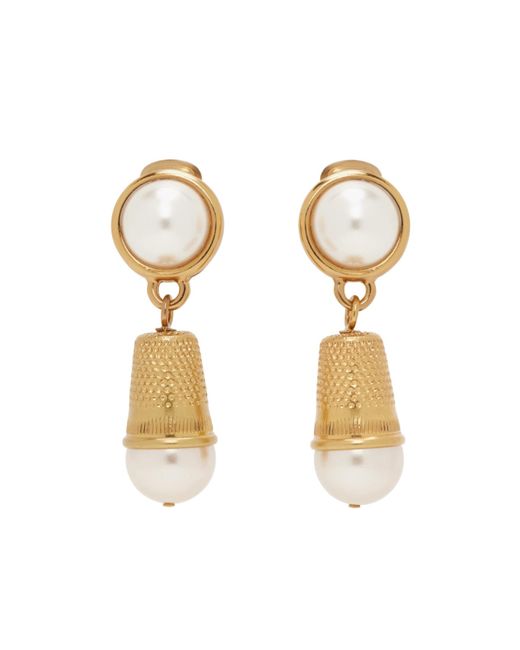 Moschino Metallic Clip Earrings