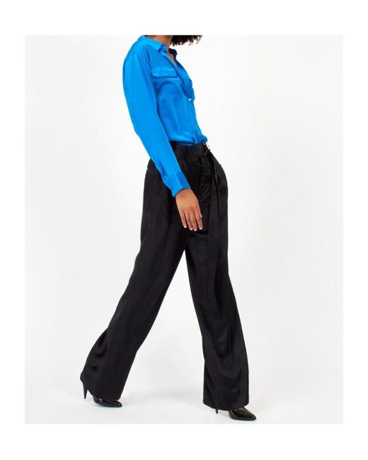 Equipment Blue Signature Silk Shirt