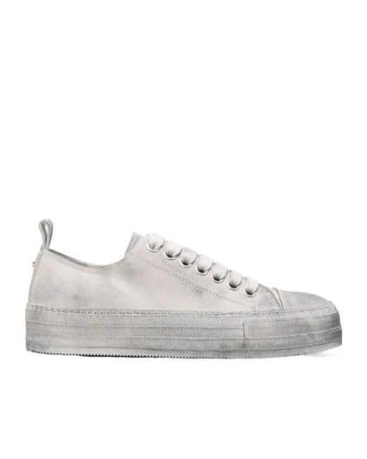 Ann Demeulemeester Gray Distressed-Finish Sneakers