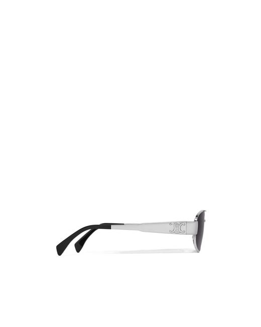 Céline White Triomphe Metal 03 Sunglasses for men
