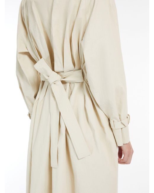 Max Mara White Ronco Belted Button-Up Trench Coat