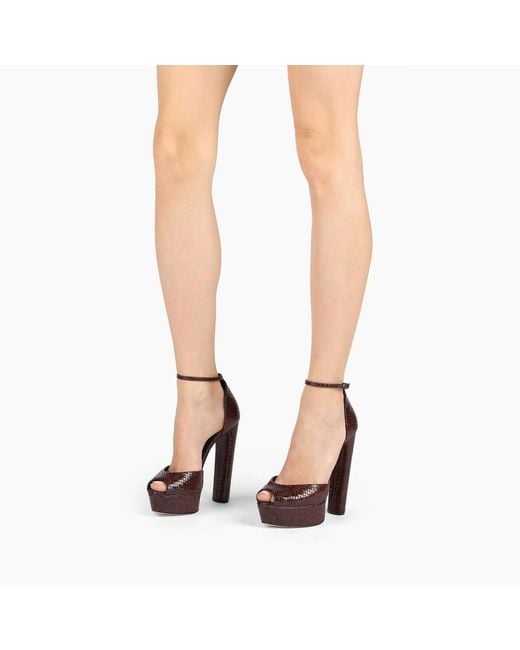 Casadei Brown Flora Platform Basilisco Sandal