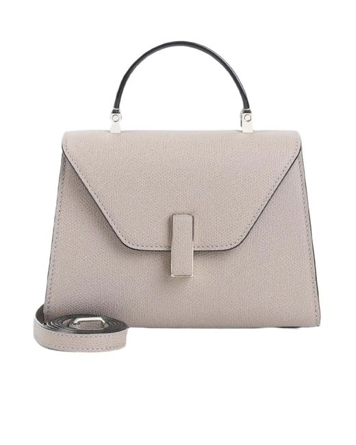 Valextra Gray Iside Crossbody Micro Bag