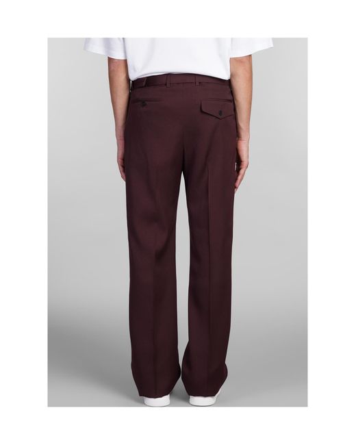 Lanvin Purple Belted Tailored Trousers for men