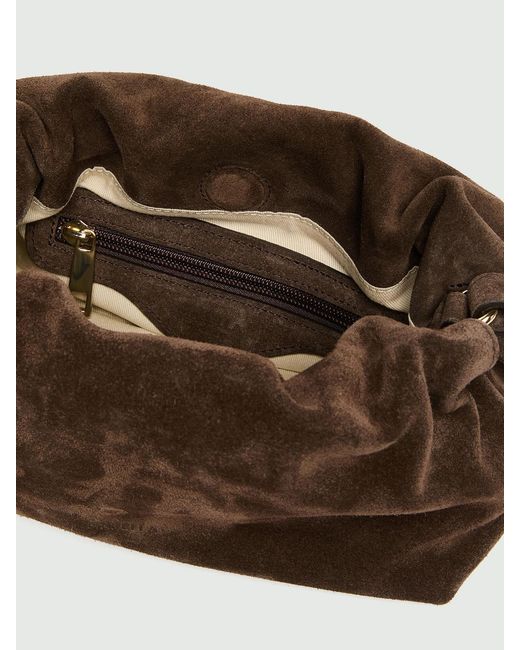 Marella Brown Suede Clutch