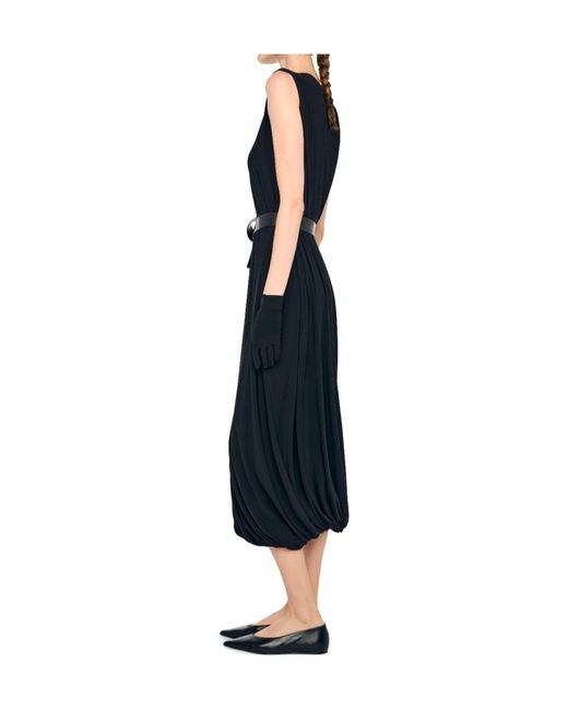 Norma Kamali Blue Sleeveless Twist Midcalf Dress