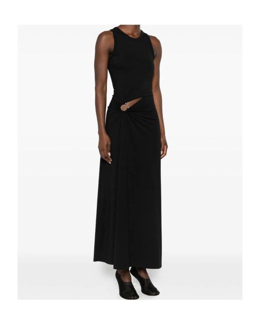 Rabanne Black Rabanne Cut-Out Sleeveless Maxi Dress