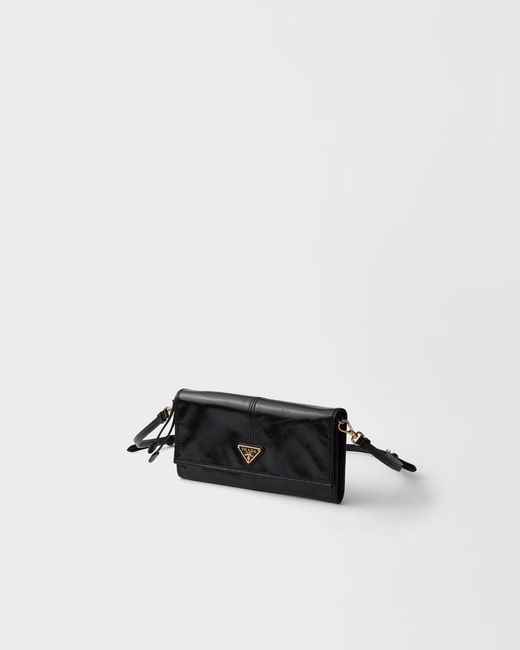 Prada Black Triangle-Logo Wallet