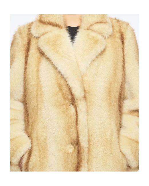 Stand Studio Natural Nora Gradient Effect Buttoned Coat
