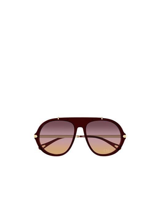 Chloé Purple Chloé Eyewear Aviator Sunglasses
