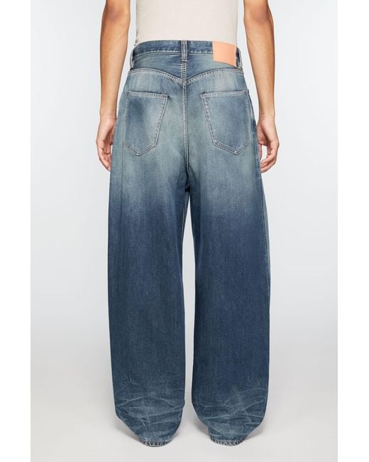 Acne Blue Mid Waist Baggy Jeans for men