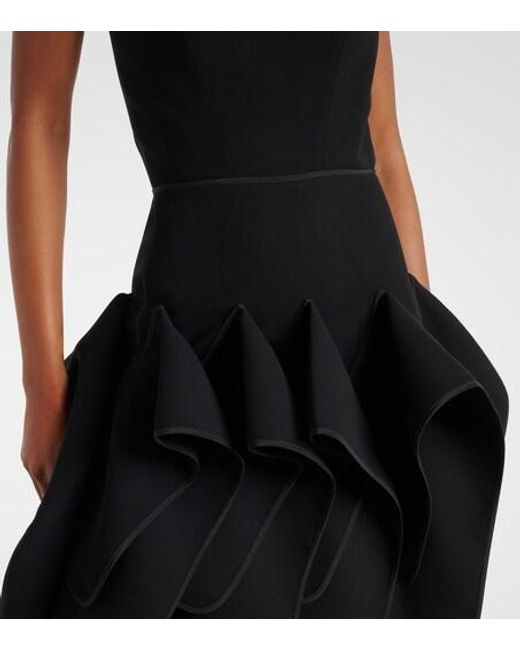 Maticevski Black Breakout Draped Midi Dress