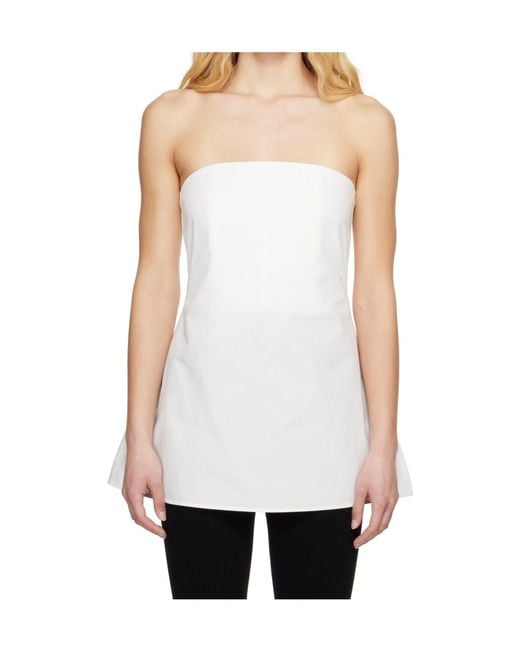 Rohe White Bandeau Top