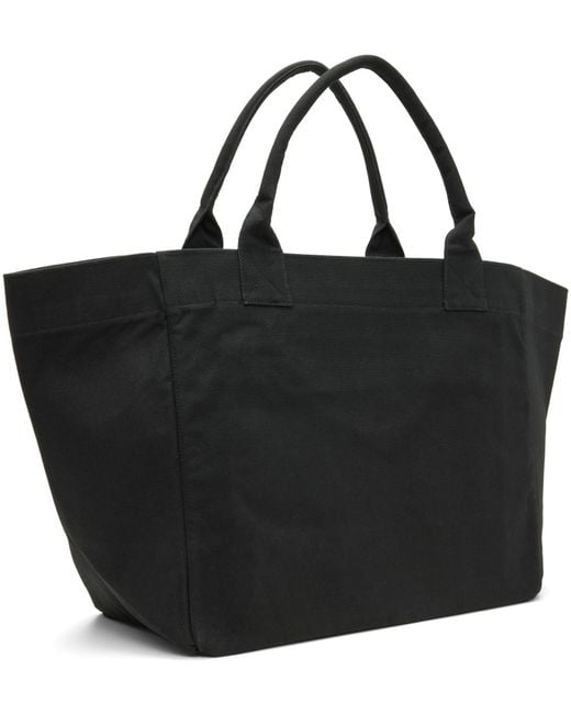 Ganni Black Xxl Banana Printed Tote Bag