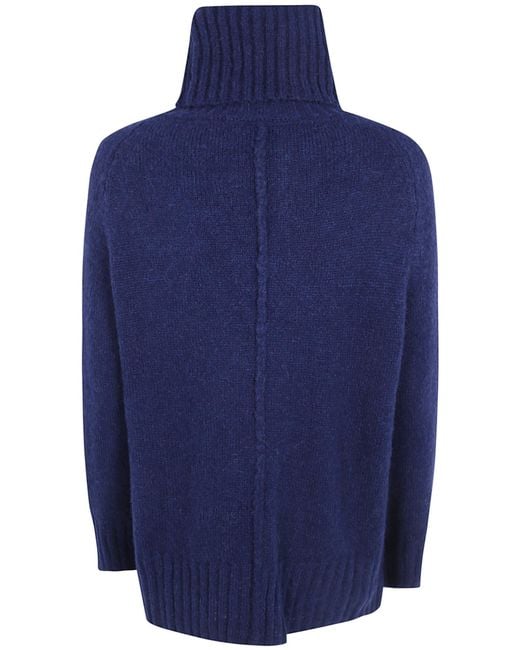 Baserange Blue Turtleneck Sweater